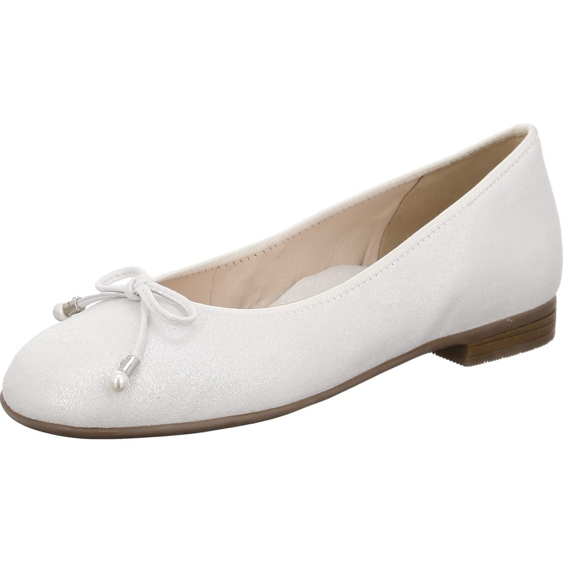 ARA Women's Bari Ballet Flats, Off-White, 6-6.5 UK