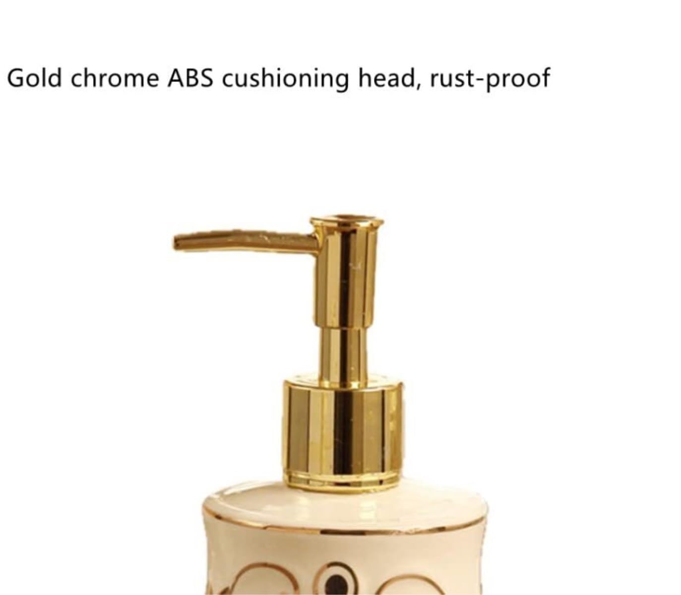 Distributeur Savon Conditionner Distributeur De Savon en Céramique Désinfectant pour Les Mains Bouteille Recharge Décorative avec Pompe Dorée Shampoing Douche