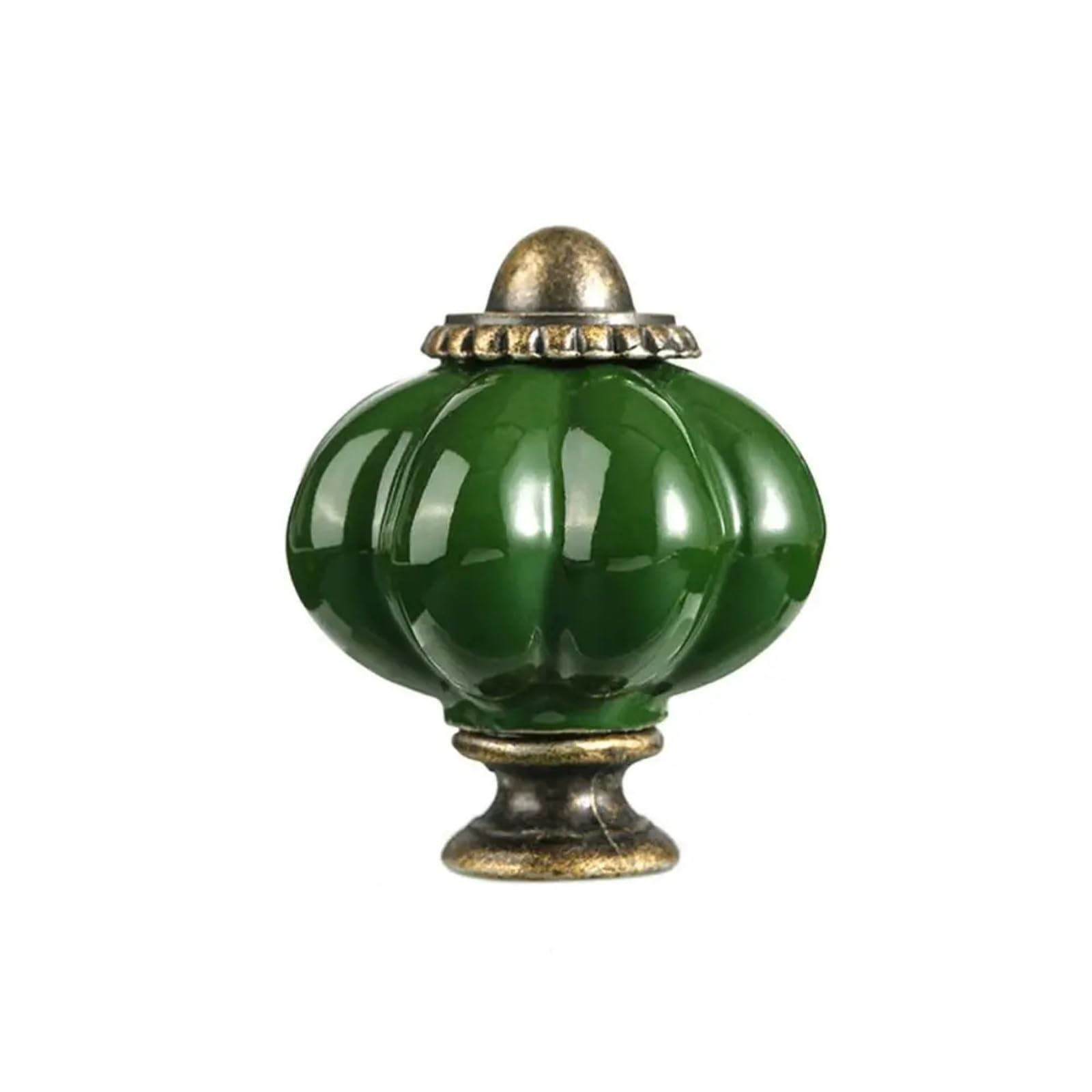 Kifsdlf Color6 2Pcs Simple Single Hole Ceramic Pumpkin Handle Vintage Cabinet Knob Round Door Pull Handles For Cupboard Wardrobes Furniture(Color6)
