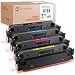 Produktbild MYTONER 4 kompatibler HP 415X W2030X 415A W2030A [ohne Chip] Multipack-Toner für HP Color Laserjet Pro MFP M479fdw M479fnw M479dw M479fdn M454 M454dn M454dw (Schwarz/Cyan/Magenta/Gelb)