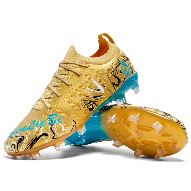 High-top Football Cleats, Professional Soccer Shoes, Laced Sports Cleats, Knitted mesh4