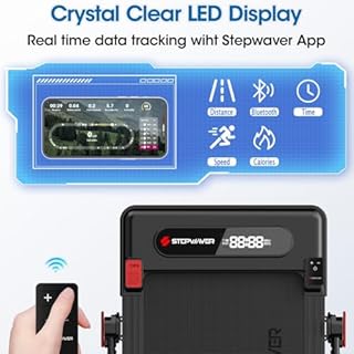 Stepwaver Treadmill with Incline and Handle bar, Walking Pad with Handle Bar, 17" Widened Running Belt,15% Incline Treadmill, 4MPH/7.6MPH, 3.0 HP 380lbs Capacity, Remote and App Control