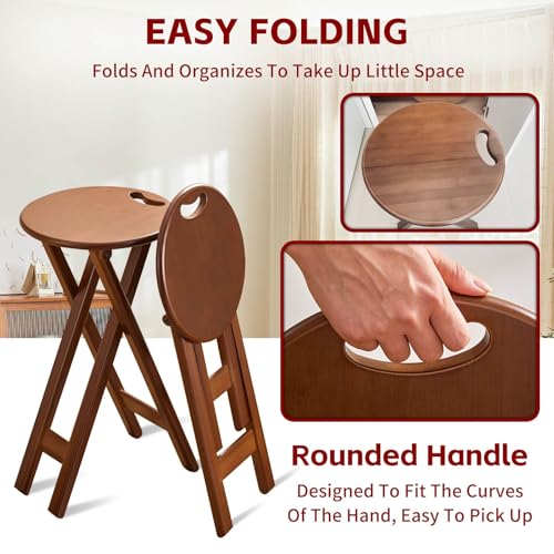 Tabouret de bar pliable portable 63cm et léger pour petit espace
