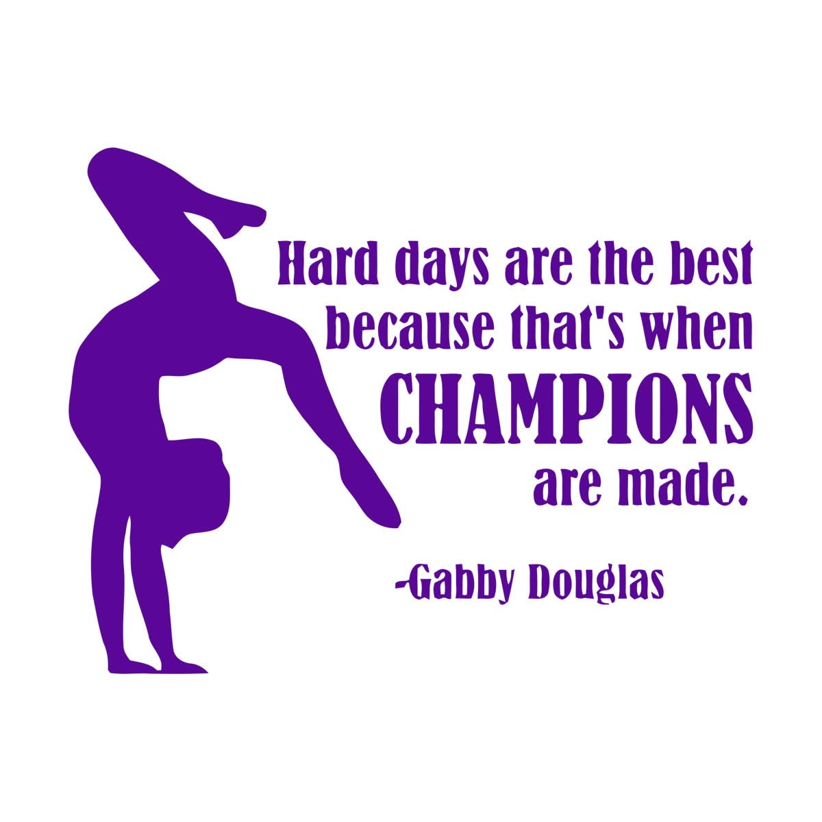 Lzhouting Wall Stickers 2354 Hard Days Are The Best Quote Wall Decal Gymnast Poster Sign Sport Gym Vinyl Sticker Playroom Decor Bedroom Wall Mural Small - 30X39cm