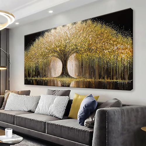 Large Golden Tree Of Life Wall Art