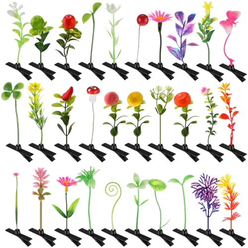 30 Pcs Rave Bean Sprout Hair Clips Plant Styles,Cute