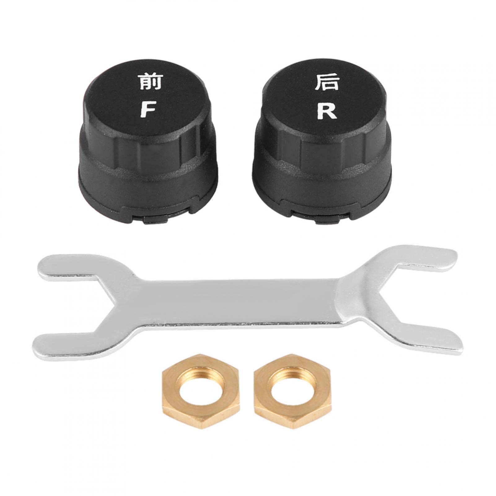 Sistema de monitoreo de presión de neumáticos, 3V motocicleta TPMS BT Sistema de monitoreo de temperatura de presión de neumáticos para iOS/Android con sensor de neumáticos