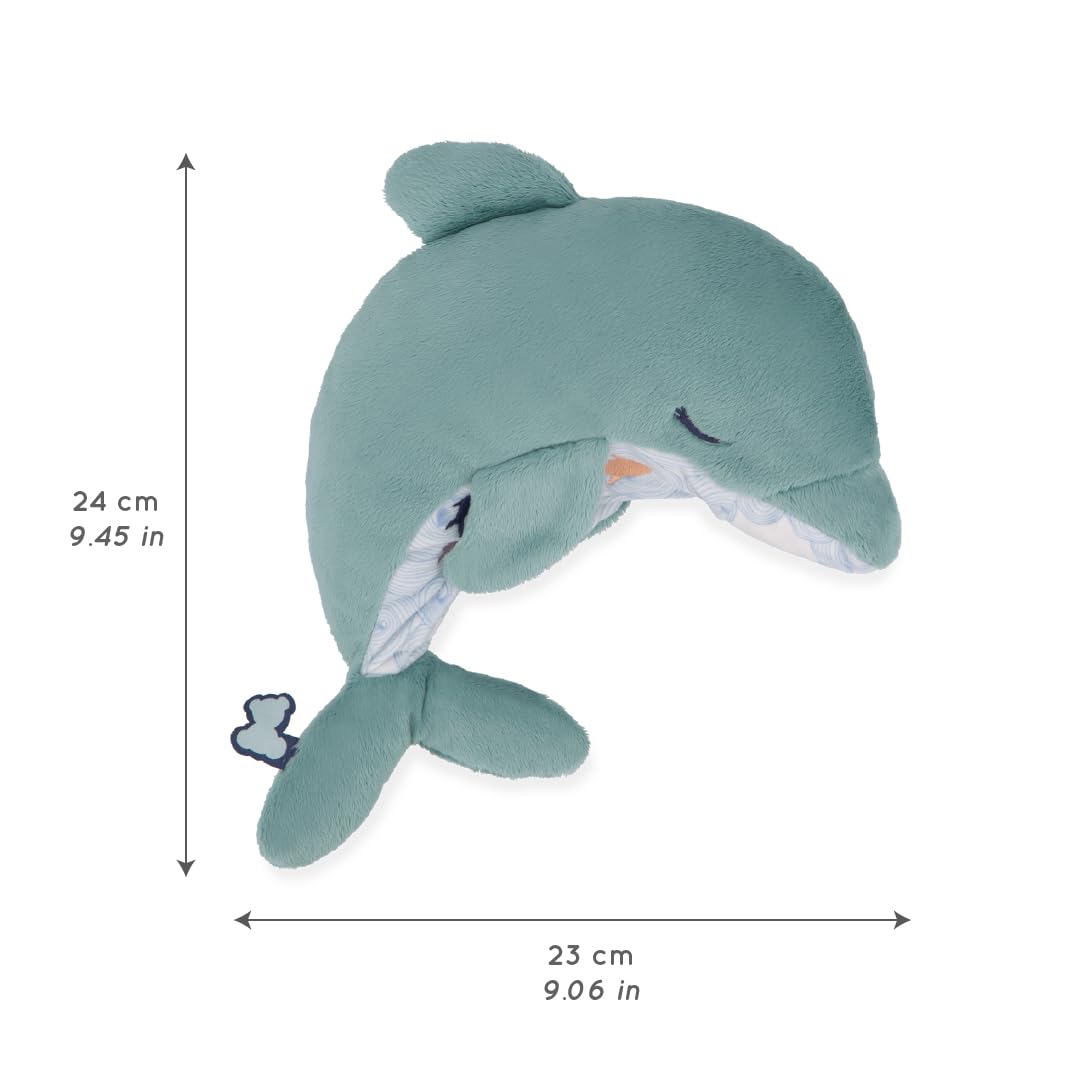 Kaloo - Hot & Cold Warmer - Dolphin Plush - Filled with Clay - Pain Relief - Blue - from Birth - K211004, 20 x 15 cm - Image 3