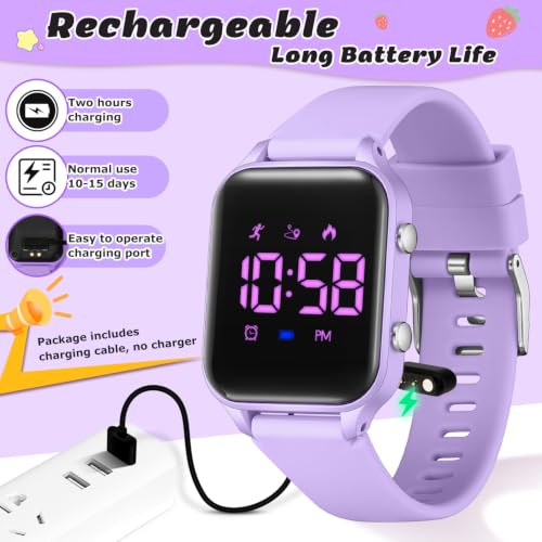 Image of LAVAREDO Kids Digital Watches for Boys Girls,Waterproof Sport Watch with Pedometer Stopwatch Vibration Alarm for Ages 5-13,No App Fitness Tracker Watch for Kids Teens Birthday Gifts