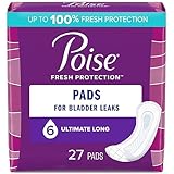 Poise Postpartum Incontinence Pads, Ultimate Absorbency, Long, Original Design, 27 Count