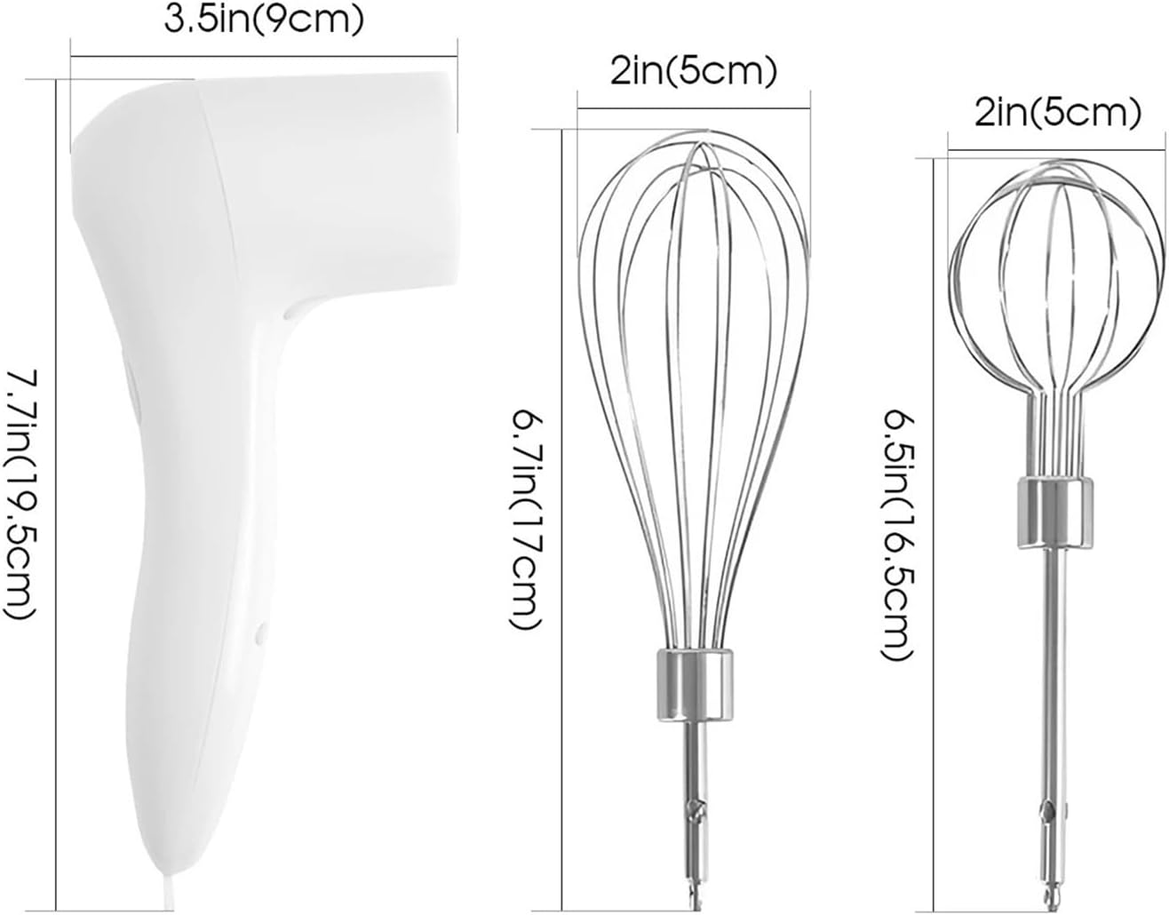 Portable Electric Food Mixer, for Baking, Cake, Cream, Eggs, Pancakes – Compact Kitchen Tool for Home & Travel