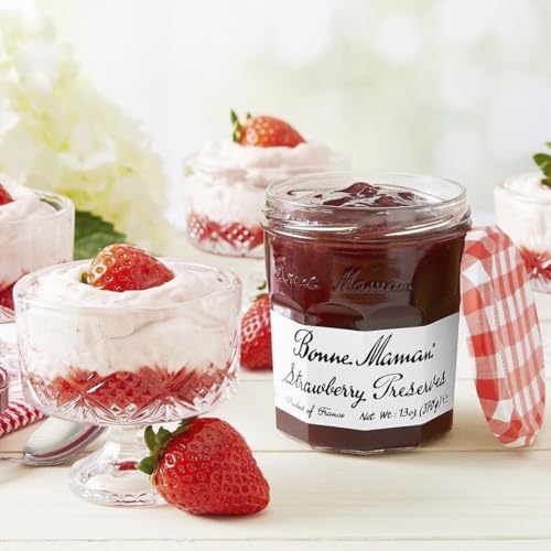 Image of Bonne Maman Strawberry, Cherry & Apricot Preserve, Marmalade Fruit Jam, Variety Pack, 13 oz / 370 g