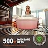 Overmont Enameled Cast Iron Dutch Oven - 5.5QT Pot with Wide Handles Lid Cookbook & Cotton Potholders - Heavy-Duty Pre-Seasoned Cookware Oven Safe to 500°F for Braising, Stews, Roasting, Sourdough Baking #3