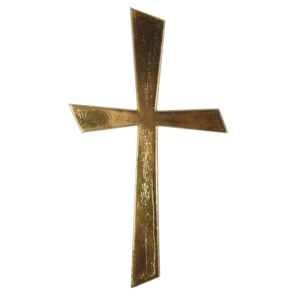 Rayher 31504000 Wax Motive Cross Gold, 10.5x5.5cm, Tab-Bag 1Pc