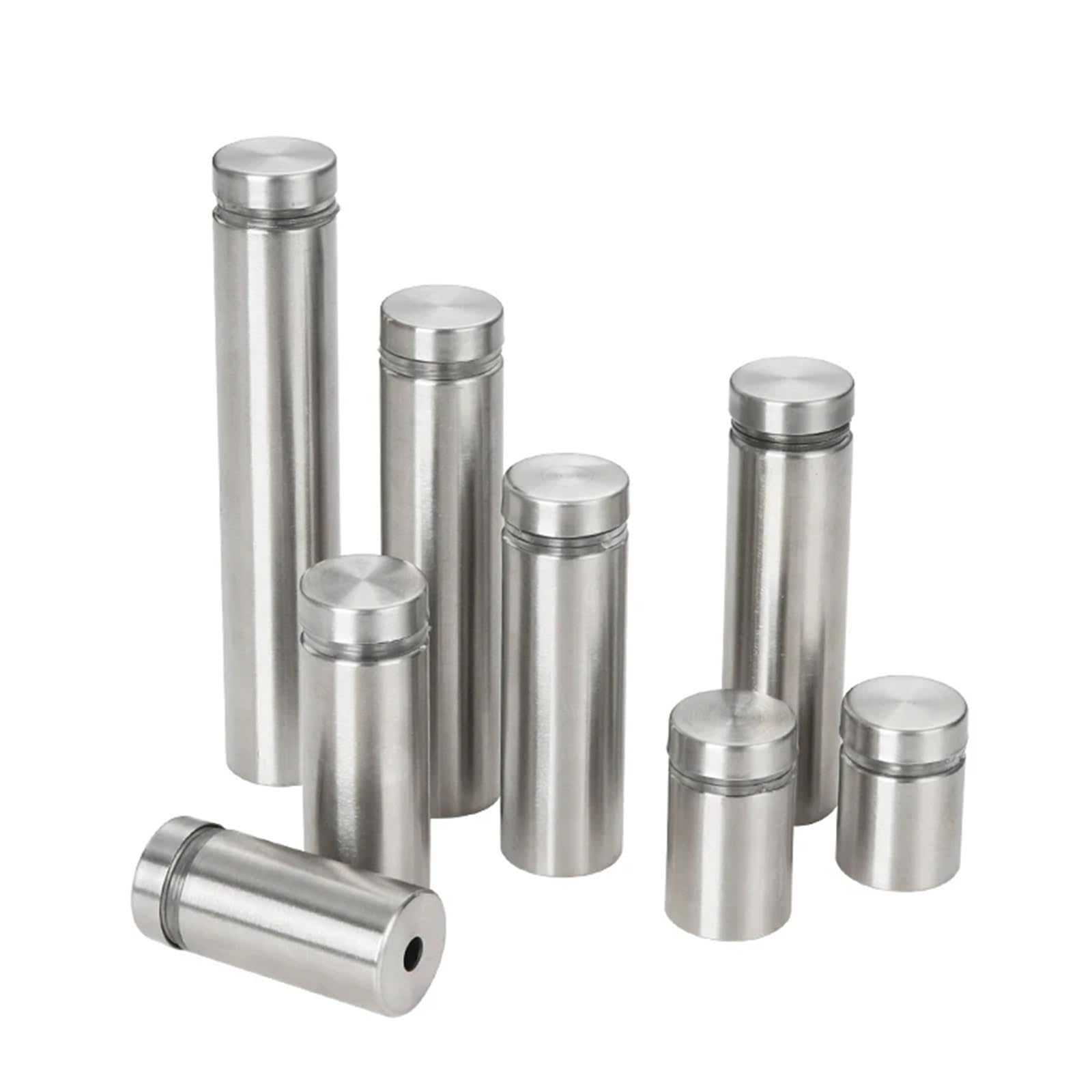Tornillo de fijación para vidrio, Tornillos separadores Soporte acrílico de vidrio acero inoxidable 24 piezas D12/16/19 mm x 20-100(D16x50mm)
