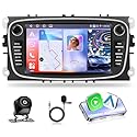Motorsi 4+64G Android 15 Autoradio Für Ford Focus 2 Mondeo 9 Galaxy 2 C-Max S-Max, 2 Din 7 Zoll Autoradio Bluetooth 5.0 IOS Carplay Android Auto Radio EQ GPS WiFi Unterstützt DAB