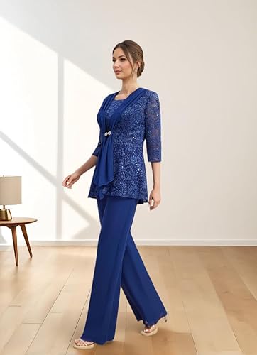 Elegant Dusty Rose Mother of the Bride Pantsuit Set with Jacket - Perfect for Weddings and Special Occasions - Image 4