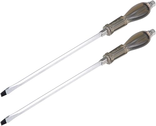 uxcell Destornillador de impacto ranurado de 0.335 in, destornillador de demolición Keystone de 10 pulgadas magnético, paquete de 2