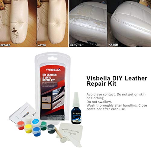 Gorgebuy Kit de Reparación de Vinilo de Cuero para Auto Asiento de...