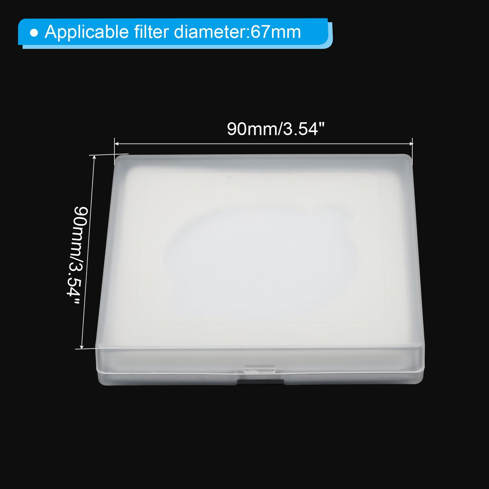 PATIKIL 67mm Custodia per Filtro Obiettivo, 1pz Custodia Portatile per Filtro Fotocamera Plastica Resistente Acqua Antipolvere per Conservare Filtri Fotografici