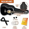 3rd Avenue Full Size 4/4 Cutaway Electro Acoustic Guitar Pack Bundle for Beginners with 6 Months FREE Lessons, Built-in Tuner and EQ - Black #2