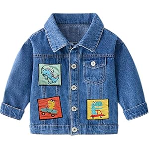 PROTAURI Kids Denim Jas, Toddler Meisjes Loose Fit Jean Tops Blauw Jean Coat Kids Kleding 1-7 jaar