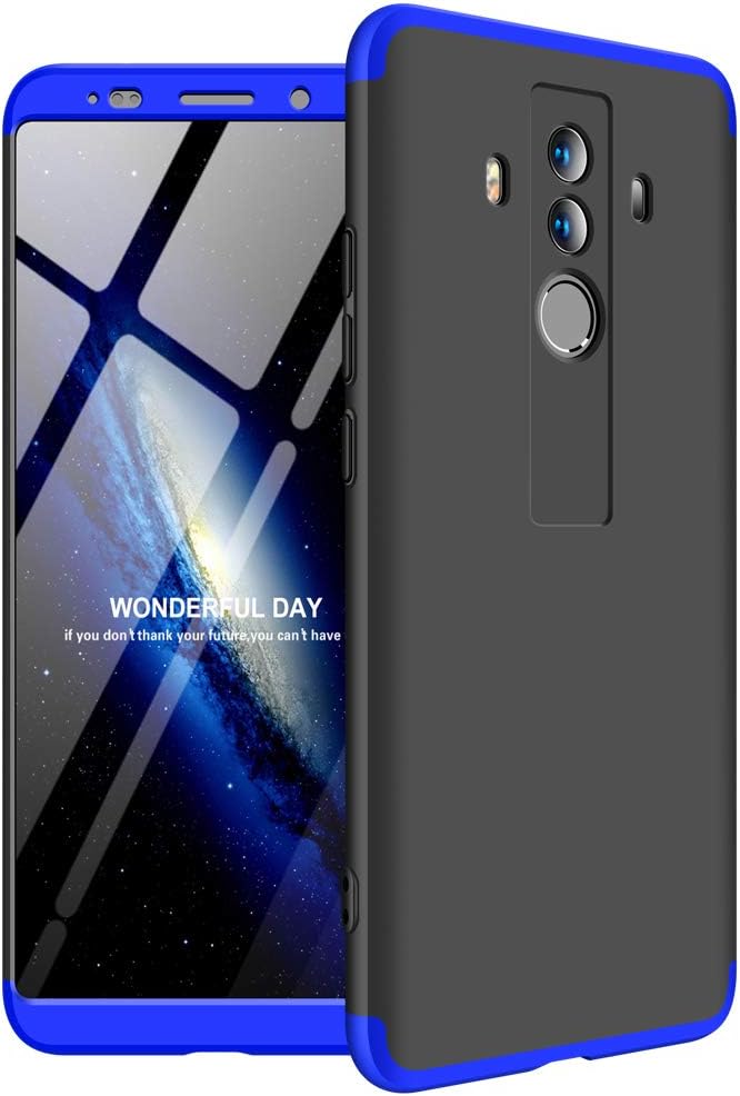 Huawei Mate 10 Pro Case, GKK Dual Embed Ultra Slim Knight Series for Huawei Mate 10 Pro Hybrid PC [Hard] Full Protective Matte Phone Case (Blue Black Blue)