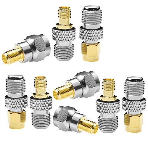 F-type to sma male female 3 sets 9 pcs rf coaxial coax adapter co…