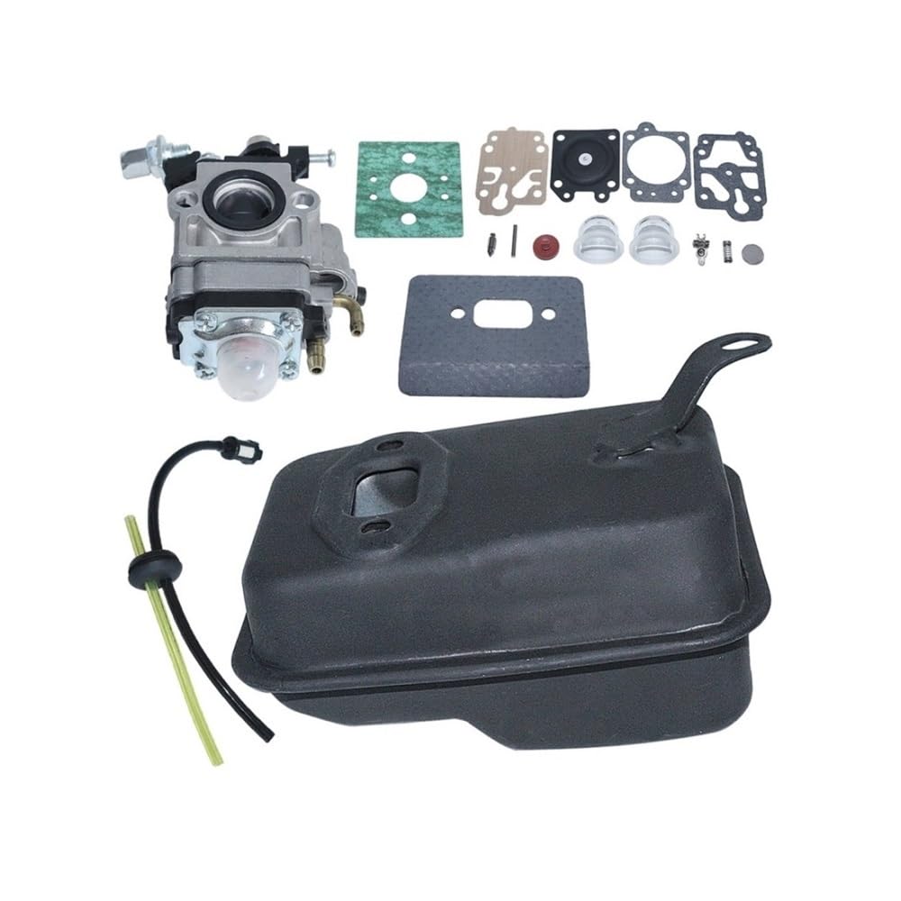 Kit de reparación de silenciador de escape de carburador, ojal de línea de combustible, compatible con cortadora de césped de 40-5 cc y 43 cc.