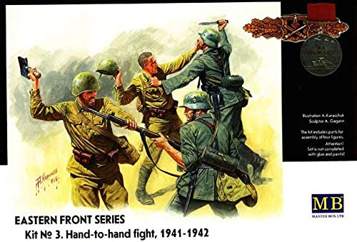 Master Box Eastern Front Series 3 Plastic Model Kits Bundle - 1/35 Scale WWII German & Soviet Infantry