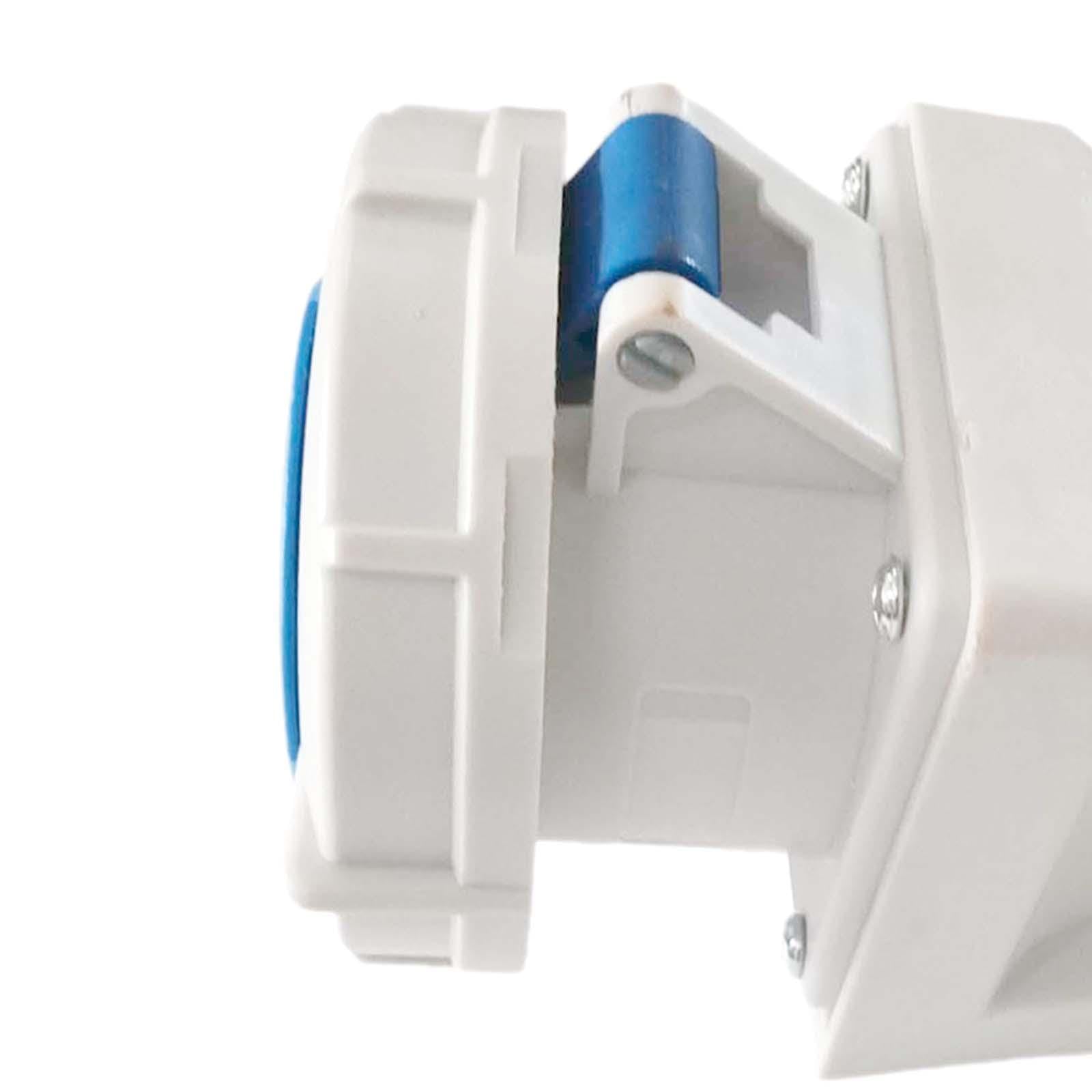 Qianly Conector Industrial Impermeable IP67, 32a 220v-250v 2p + e Azul