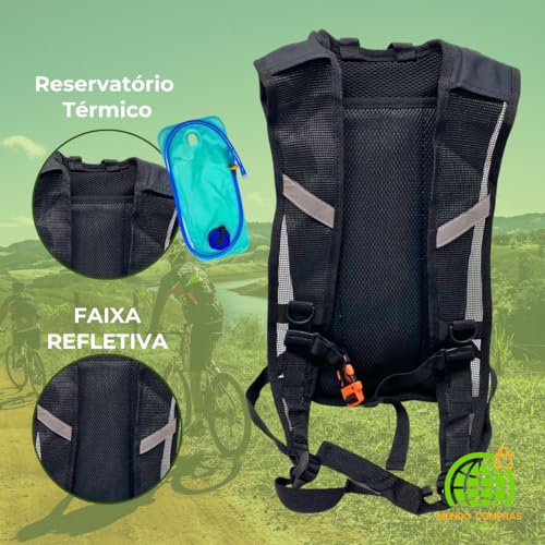Mochila Hidratação 2 Litros Bolsa Água Impermeável Bike Mundo Compras