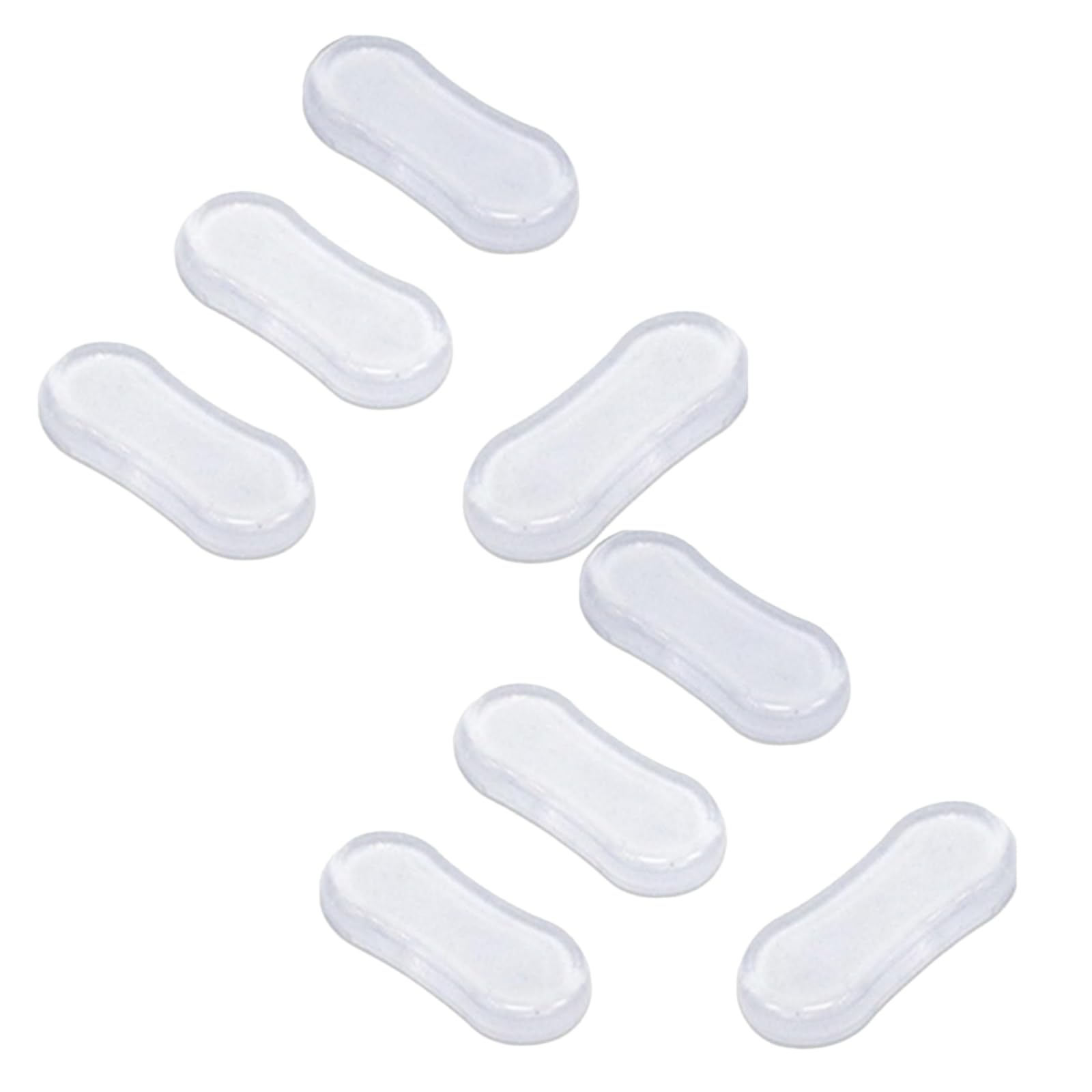 8Pcs Transparent Toilet Seat Bumper Set, Silicone Strong Adhesive Toilet Seats Lid Bumpers, Toilet Seat Buffers Toilet Lid Rubber Pads for, Home, Hotel and Hospital Toilets, Adhesive Lid Buffers
