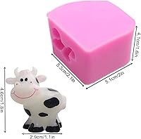 Vista 2 de Molde de Silicona para Jabón y Velas con Forma de Ternero de Vaca Tamaño Mini, Fondant, Chocolate, Dulces, Pastel, Arcilla Polimérica, Molde