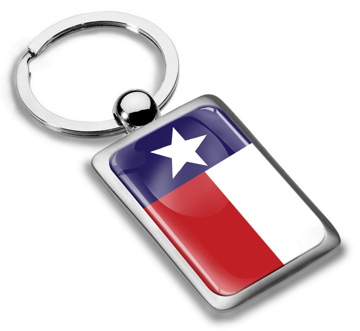 Biomar Labs Stainless Steel Metal Keychains Country Flag National Flags Design Durable Premium Accessory Car House Keys Backpack Gift Travel Souvenir (Texas USA Flag KK 243)