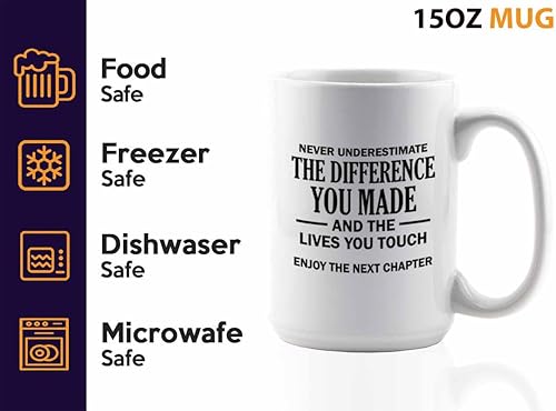 Miniatura 4 de Taza de café de agradecimiento para empleados, 15 onzas, color blanco, siguiente capítulo, regalos de agradecimiento para empleados, compañeros de