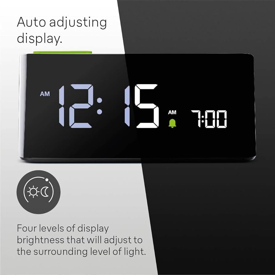 BRAUN Digital Clock BNC016BK ブラック AMEICO - Official US Distributor of Braun - BC16 Digital VA