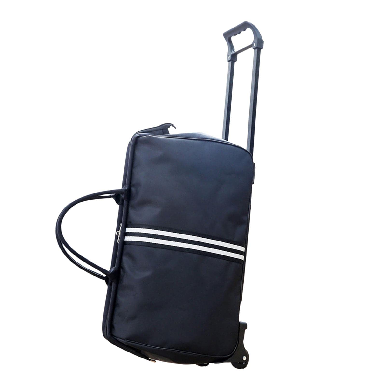 Weekender Bag with 2 Wheel Trolley Travel Luggage Bags Apparel Duffel Tote A-image-42