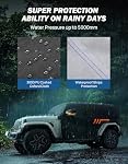 JOYTUTUS Wrangler Cab Cover Waterproof 4 Door for Wrangler JK JL 4 Doors 2007-2026, Paint-Safe Lining Car Cover with Zipper Access, UV50+ Windproof All-Weather Protection, Top On/Off Compatible