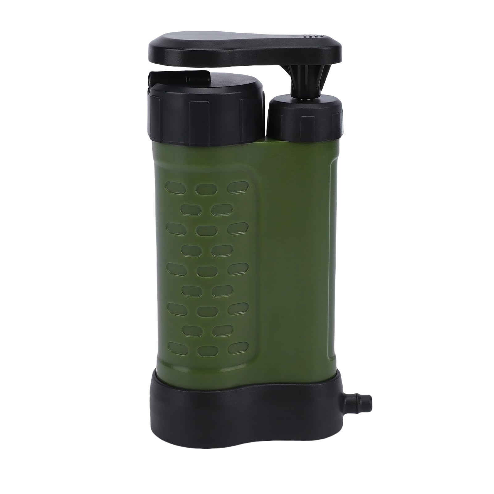 SUNGOOYUE Pompa per Filtro Dell'acqua Portatile, Membrana di Ultrafiltrazione da 0,01 Micron Rimuove il 99,9999% di impurità, con Impugnatura Ergonomica, per Campeggio All'aperto, (verde scuro)
