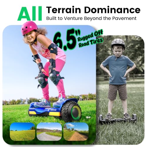 Image of Gyroor Hoverboard New G13 All Terrain Hoverboard with LED Lights, Off Road Hoverboard with Bluetooth for Kids ages 6-12 and Adults