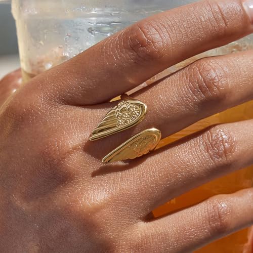 Image of 18K Gold Plated Statement Ring for Women | Stylish Classy Rings | Waterproof and Anti Tarnish Jewellery | Rakhi Gift for Sister | Gifts for Women | 1 Year Warranty*