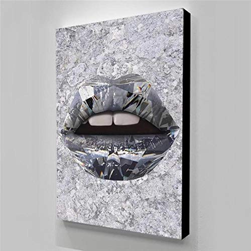 Kdsmfa poster canvas painting wall art tableau decor mural lips t…