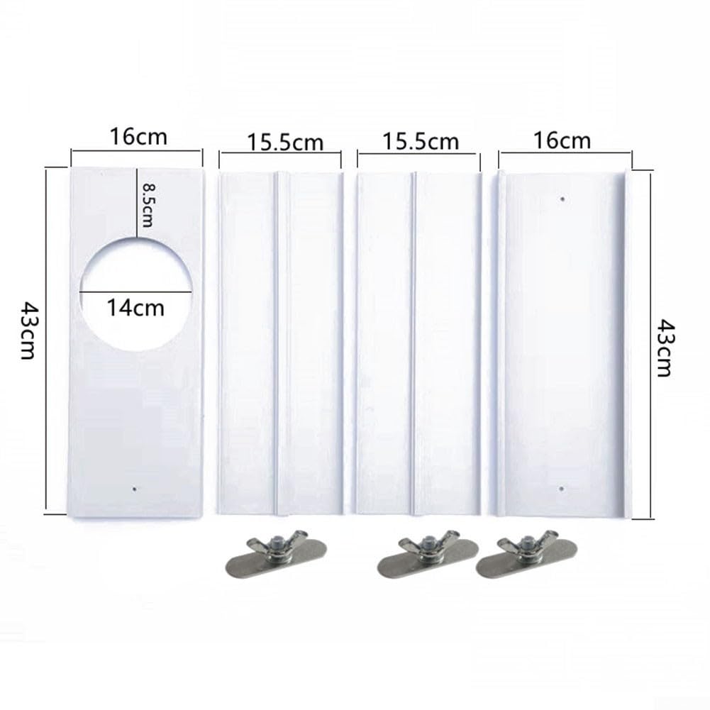 Kit di deflettori di ventilazione per condizionatore d'aria regolabile, guarnizione scorrevole portatile per finestre a battente (4 pezzi) - migliora l'efficienza e riduce i costi energetici