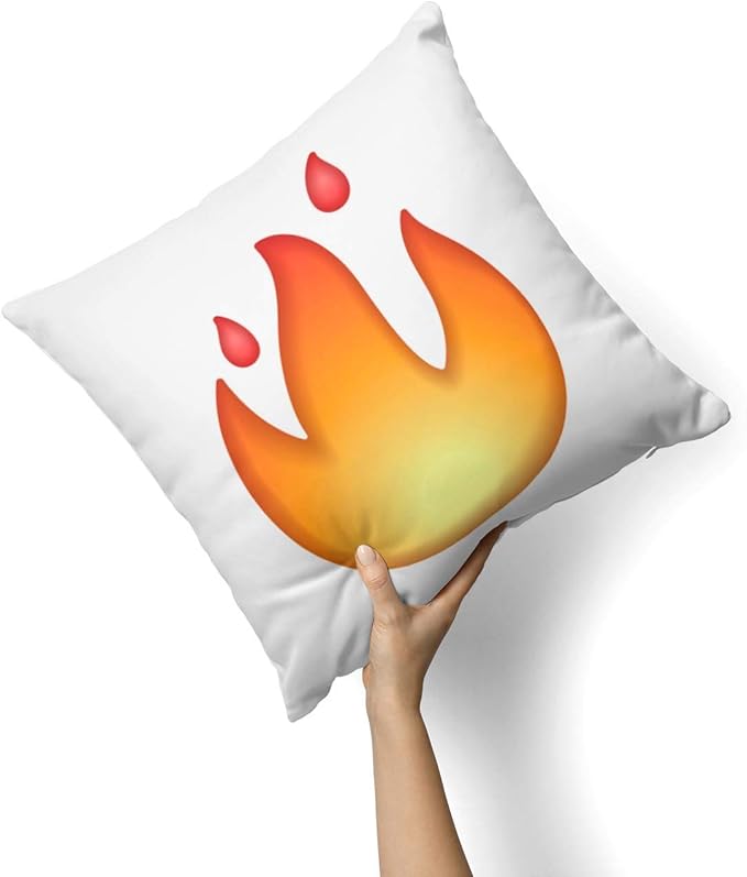 fire emoji pillow