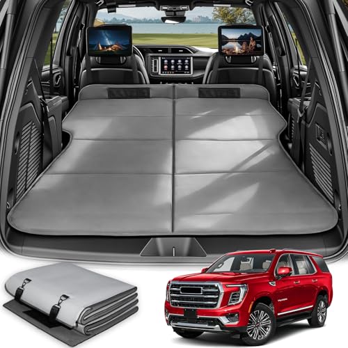 Image of Car Bed for GMC Yukon, Foldable Non Inflatable Soft Foam Camping Mattress, Thickened Portable SUV Trunk Sleeping Pad, Air Mattress Upgrade for Family Camping, Soft & Cozy Outdoor Sleeping Pad