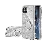 12 Pro ケース/カバー TPU リング付き インスタ 映え ラメ 可愛/かわいい きらきら きらめき 光物 アップル アイフォン12 / 12ミニ /12プロ / 12プロマックス カバー/ケース おしゃれスマホケース/カバー[ 12 Pro(シルバー)]
