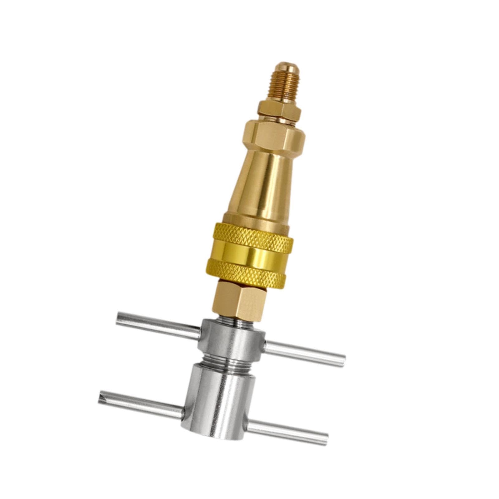Qixcxaz Brass Coupling Tools High Pressure Washer 14 Inch Connection Adapter Quick Connect Refrigerator Sturdy. Cleaning And Unclogging Pipe Quick Connector Is High Hardness