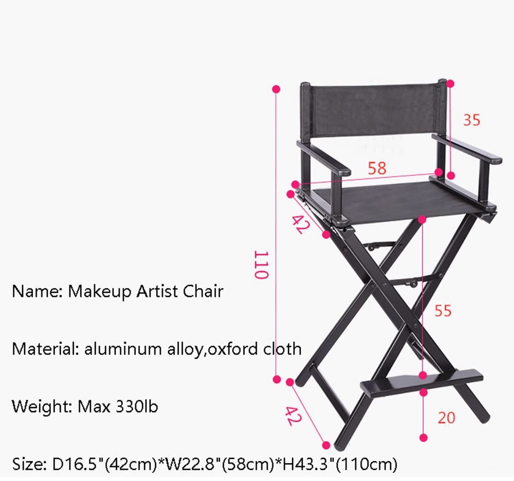Sedia portatile pieghevole di alluminio della sedia del regista dell'artista di trucco professionale per MUA