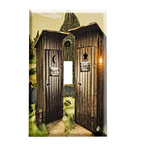 His and Hers Outhouse Switchplate - Switch Plate Cover